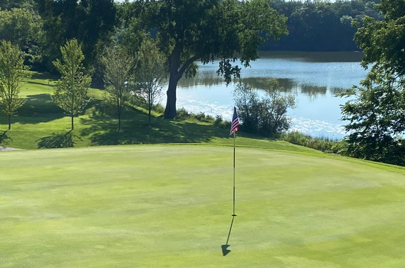 two men on golf course